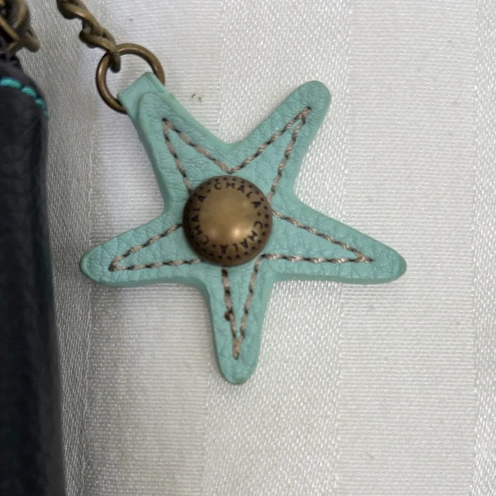Chala Sea Turtle Brown and Green Crossbody Bag - Picture 8 of 9